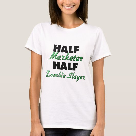Halfgrote Zombie-laag T-shirt (Voorkant)