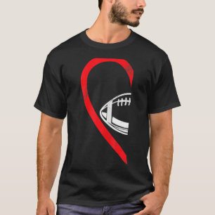 Halfharts Amerikaans Football links handje T-shirt
