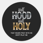 Halfhoge Heilige Halfhoge Ronde Sticker (Voorkant)