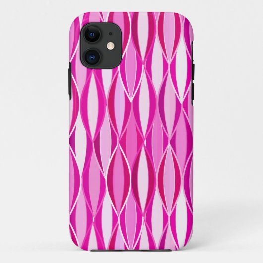 Halfhoge lintafdruk - schaduwen van magenta roze Case-Mate iPhone case (Achterkant)
