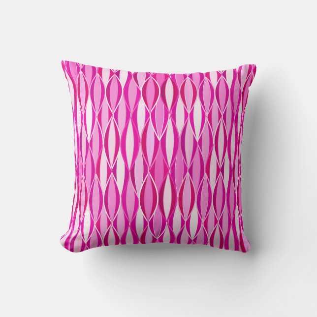 Halfhoge lintafdruk - schaduwen van magenta roze kussen (Voorkant)