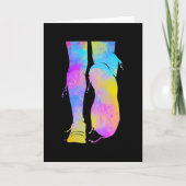 Halfhoge marathonloper Triathlon Kaart (Voorkant)