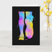 Halfhoge marathonloper Triathlon Kaart (Gele Bloem)