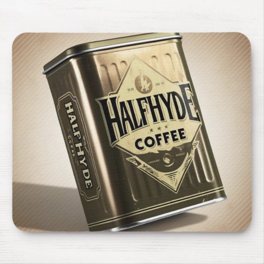Halfhyde Coffee Co Retro Koffie Tin Muismat (Voorkant)