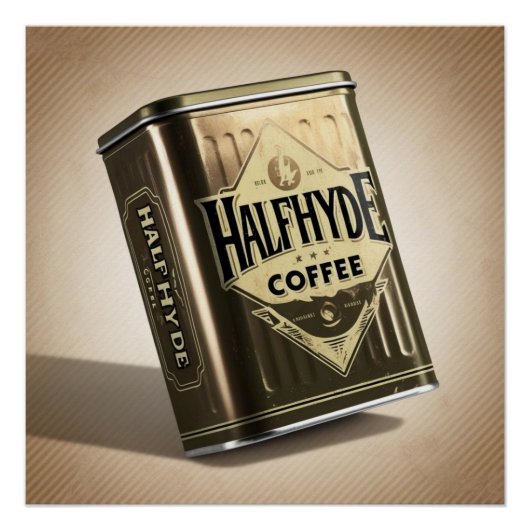 Halfhyde Coffee Co Retro Koffie Tin Perfect Poster (Voorkant)