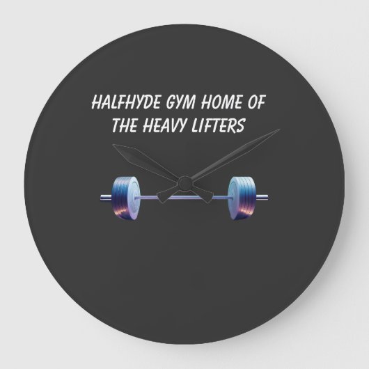 Halfhyde Gym Thuis van de Zware Lifters Grote Klok (Voorkant)