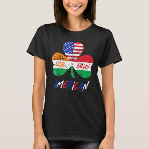 HalfIerse halve Italiaanse vlag Shamrock T-shirt