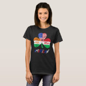 HalfIerse halve Italiaanse vlag Shamrock T-shirt (Voorkant volledig)