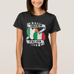 HalfIerse Italiaanse kinder Ierse vlag T-shirt