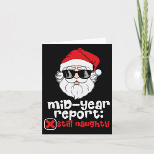 Halfjaarlijks verslag Funny Santa Funny Christmas Kaart