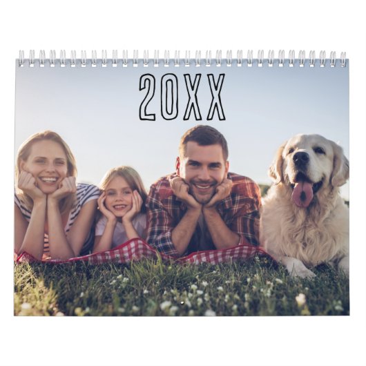 Halfjaarskalender Gepersonaliseerde familiefoto's Kalender (Hoes)