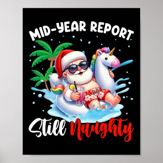 Halfjaarverslag nog steeds ondeugend Funny Christm Poster (Voorkant)