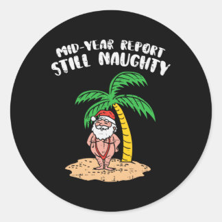 Halfjaarverslag Nog steeds ondeugende Kerstman Zom Ronde Sticker