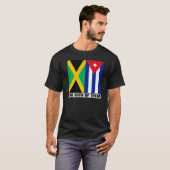 HalfJamaicaanse halve Cubaanse erfgoed Jamaica & C T-shirt (Voorkant volledig)