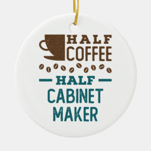 Halfkast voor halve koffie keramisch ornament