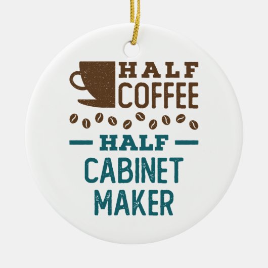 Halfkast voor halve koffie keramisch ornament (Voorkant)