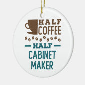 Halfkast voor halve koffie keramisch ornament (Links)
