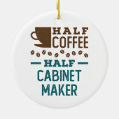 Halfkast voor halve koffie keramisch ornament (Achterkant)