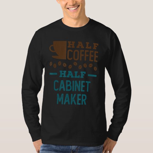 Halfkast voor halve koffie t-shirt (Voorkant)