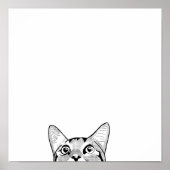 Halfkattengezicht Poster (Voorkant)