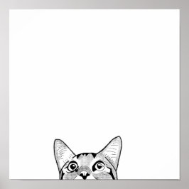 Halfkattengezicht Poster