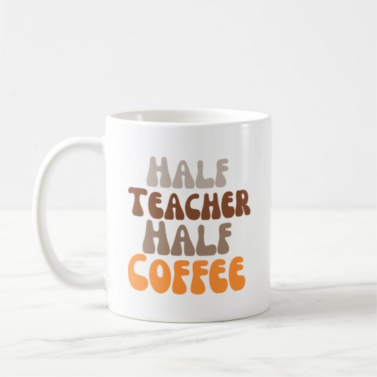 Halfkoffie halve leraar koffiemok (Links)