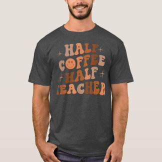 Halfkoffiehelft leraar vrolijk gezicht leraar insp t-shirt