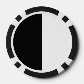 Halflang zwart en wit midden pokerchips (Achterkant)