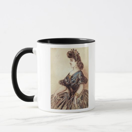 Halflange portret van een vrouw mok (Links)