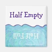 Halfleeg, half volledig vierkant Magnet (Voorkant)