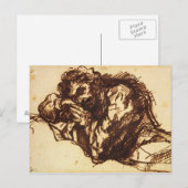 Halflengteportret van een man dat over buigt briefkaart (Voorkant / Achterkant)