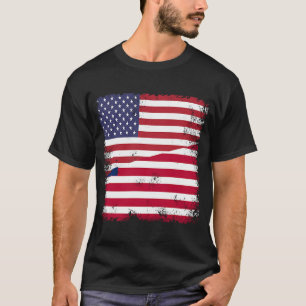 HalfLiberiaanse vlag Liberia Verenigde Staten T-shirt