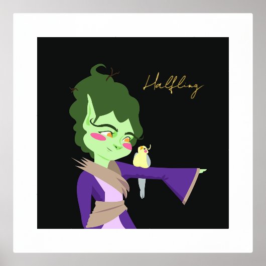 Halfling Character Folie Afdrukken (Voorkant)