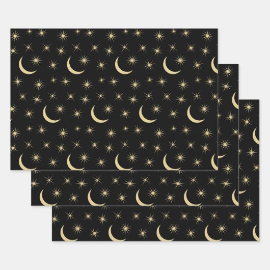 Halfmaan sterren Universe Space Lover Astronomie Inpakpapier Vel (Set)