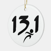 Halfmarathon 13.1 keramisch ornament (Links)