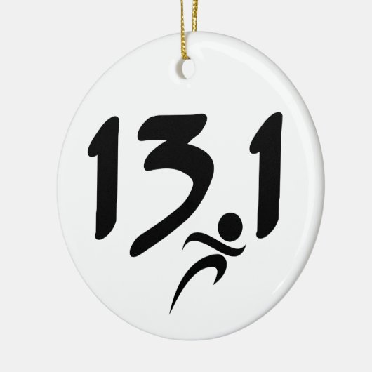 Halfmarathon 13.1 keramisch ornament (Links)