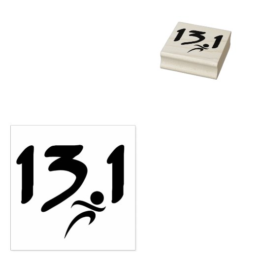Halfmarathon 13.1 Rubberstempel (Gestempeld)