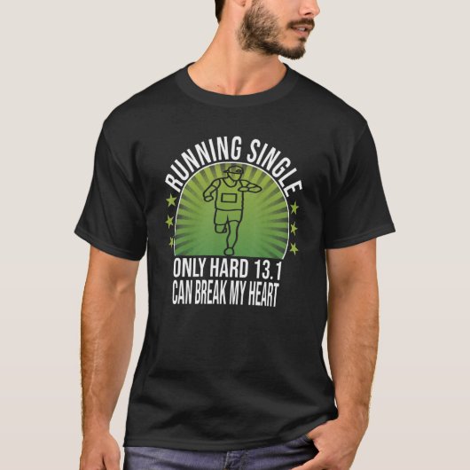 Halfmarathon aan het draaien t-shirt (Voorkant)