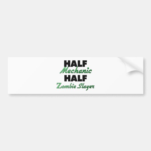 Halfmechanische halfziombieslaag bumpersticker (Voorkant)