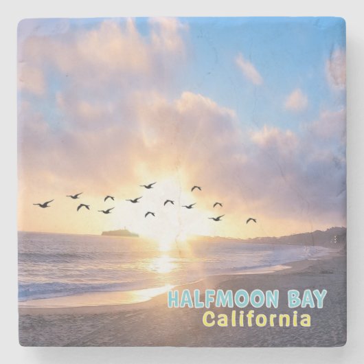 Halfmoon Bay Stone Onderzetter (Voorkant)