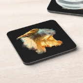 Halfmoon Betta Fish Bier Onderzetter (Linkerzijde)