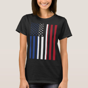 HalfNederlandse vlag Amerikaans in mij Verenigde T-shirt