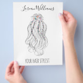 Halfpaardenhaar floral Hairstyling branding Flyer (Hand)