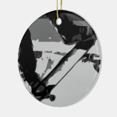 Halfpijp Skateboarden Keramisch Ornament (Links)