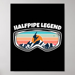 Halfpipe Snowboarding Goggles als Halfpipe Snowboa Poster