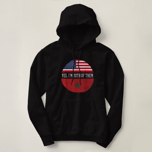 HalfPortugese vlag  Portugal Verenigde Staten Gift Hoodie (Design voorkant)