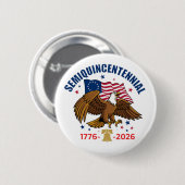 Halfrieuwviering Amerikaanse Zeearend Knop Ronde Button 5,7 Cm (Voorkant /achterkant)