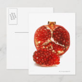 Halfrijpe granaatappel om de snavel bloot te stell briefkaart (Voorkant / Achterkant)