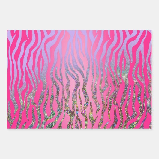 Halfroze tijgerafdrukken inpakpapier vel (Voorkant 2)