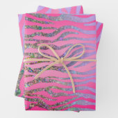 Halfroze tijgerafdrukken inpakpapier vel (In situ)